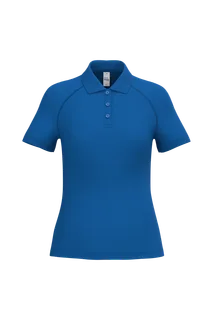 iDeal Basic Brand Ladies' basic polyester polo shirt in Ideal Royal Blue, voorkant