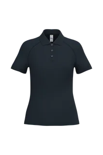 iDeal Basic Brand Ladies' basic polyester polo shirt in Ideal Navy, voorkant