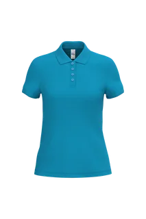 iDeal Basic Brand iDeal200 dames piquépolo in Ideal Atoll Blue, voorkant