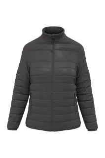 iDeal Basic Brand Ladies' padded jacket in Dark Grey, voorkant