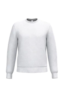 iDeal Basic Brand Uniseks sweater met ronde hals in Ideal Ash Heather, voorkant