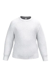 iDeal Basic Brand Kinder sweater met ronde hals in Ideal Ash Heather, voorkant