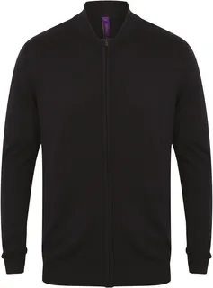 Henbury Cardigan met rits in Navy, voorkant