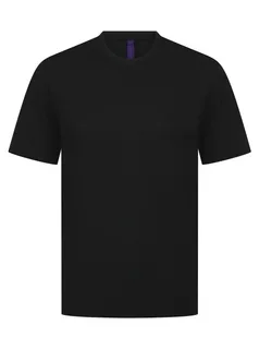 Henbury Coolplus® unisex t-shirt in Black, voorkant
