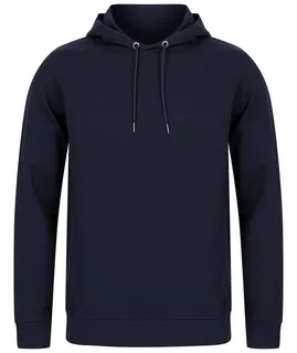 Henbury Ecologische unisex sweater met capuchon in Navy, voorkant