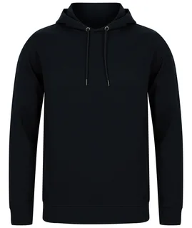 Henbury Ecologische unisex sweater met capuchon in Black, voorkant