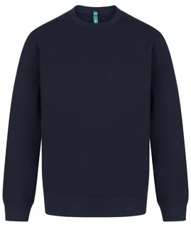 Henbury Ecologische unisex sweater in Navy, voorkant
