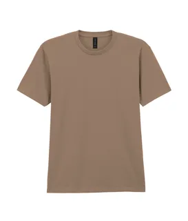 Gildan Heren-T-shirt Softstyle Midweight in Brown Savana, voorkant