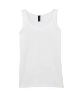 Gildan Dames Softstyle tanktop in White, voorkant
