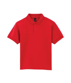 Gildan Dryblend Classic Fit Kinder Jersey Polo in Red, voorkant