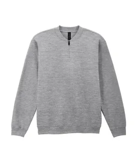 Gildan 1/4 zip fleece sweatshirt in RS Sport Grey, voorkant