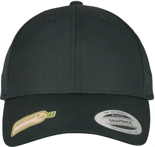 Flexfit Recycled poly Twill cap in BLACK, voorkant
