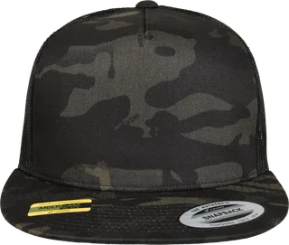 Flexfit Multicam truckerpet in BLACK, voorkant