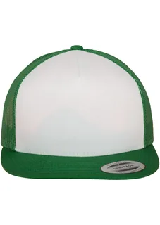 Flexfit Klassieke truckerpet in KELLY / WHITE, voorkant