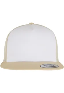 Flexfit Klassieke truckerpet in GOLD / WHITE / BEIGE, voorkant