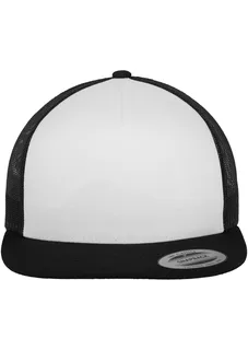 Flexfit Klassieke truckerpet in BLACK / WHITE, voorkant
