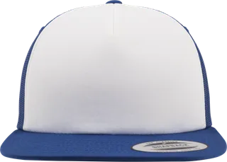 Flexfit Truckerpet van schuimrubber in Royal / White / Royal, voorkant