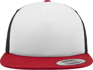 Flexfit Truckerpet van schuimrubber in Red / White / Black, voorkant