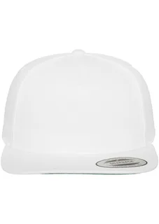 Flexfit Classic snapbackpet 5 panelen in WHITE, voorkant