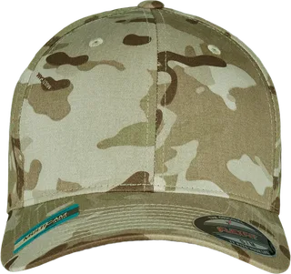 Flexfit Multicam® pet in Khaki Multicam, voorkant