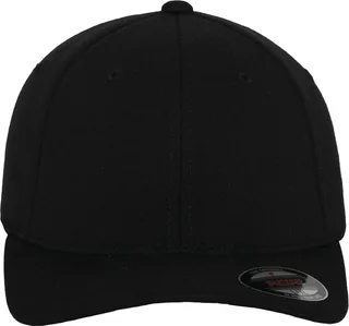 Flexfit 6-panel Jersey pet in BLACK, voorkant