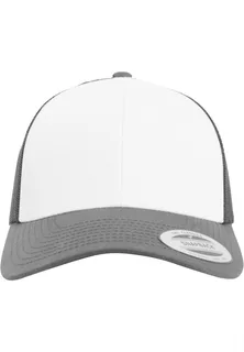 Flexfit Retro truckerspet met gekleurde voorkant in DARK GREY / WHITE, voorkant