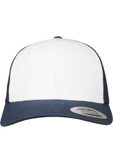 Flexfit Retro truckerspet met gekleurde voorkant in NAVY / WHITE, voorkant