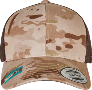 Flexfit Multicam retro truckerpet in Arid / BROWN, voorkant