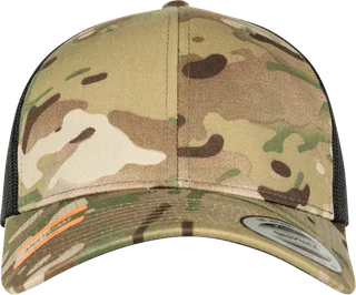 Flexfit Multicam retro truckerpet in MULTICAM, voorkant