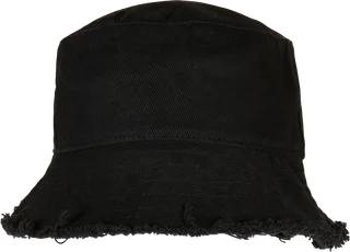 Flexfit Open brim hat in BLACK, voorkant