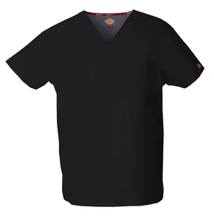 Dickies Medical Uniseks tuniek met V-hals in Black, voorkant