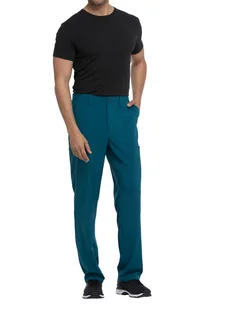 Dickies Medical Herenbroek met trekkoordje standard taille in Caribbean Blue, voorkant
