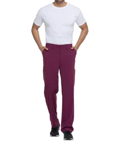 Dickies Medical Herenbroek met trekkoordje standard taille in Wine, voorkant