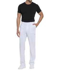 Dickies Medical Herenbroek met trekkoordje standard taille in White, voorkant