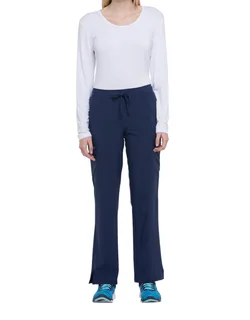 Dickies Medical Damesbroek met trekkoordje middelhoge taille in Navy, voorkant