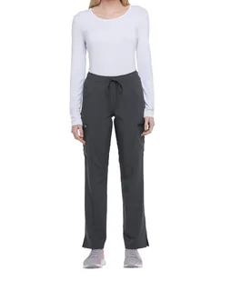 Dickies Medical Damesbroek met trekkoordje middelhoge taille in Pewter, voorkant