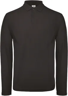 B&C ID.001 LSL Polo in Black, voorkant