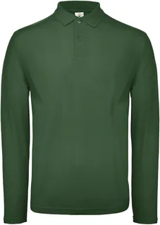 B&C ID.001 LSL Polo in Bottle Green, voorkant