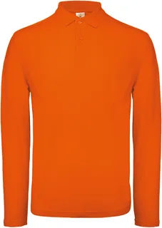 B&C ID.001 LSL Polo in Orange, voorkant