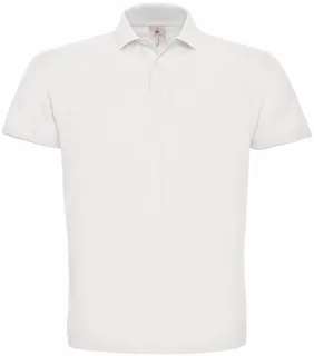 B&C Pique Polo - PUI10 in White, voorkant