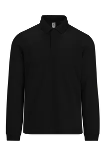 B&C MY POLO 210 Heren lange mouwen in Black, voorkant