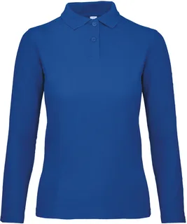 B&C ID.001 LSL /women Polo in Royal Blue, voorkant