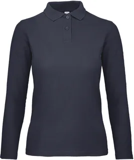 B&C ID.001 LSL /women Polo in Navy, voorkant