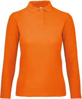 B&C ID.001 LSL /women Polo in Orange, voorkant