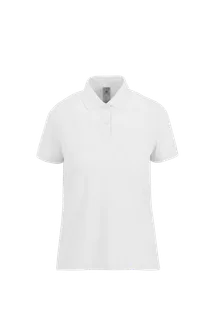 B&C MY POLO 210 Dames korte mouwen in White, voorkant