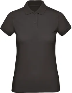 B&C Dames polo van biologisch katoen in Black, voorkant