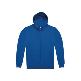 B&C Hoodie met rits ID.224 (50/50) in Royal Blue, voorkant