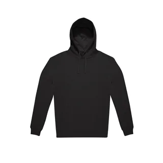 B&C ID.333 unisex hooded sweatshirt in Black, voorkant