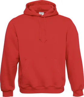 B&C Hoodie in Red, voorkant