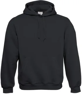 B&C Hoodie in Black, voorkant